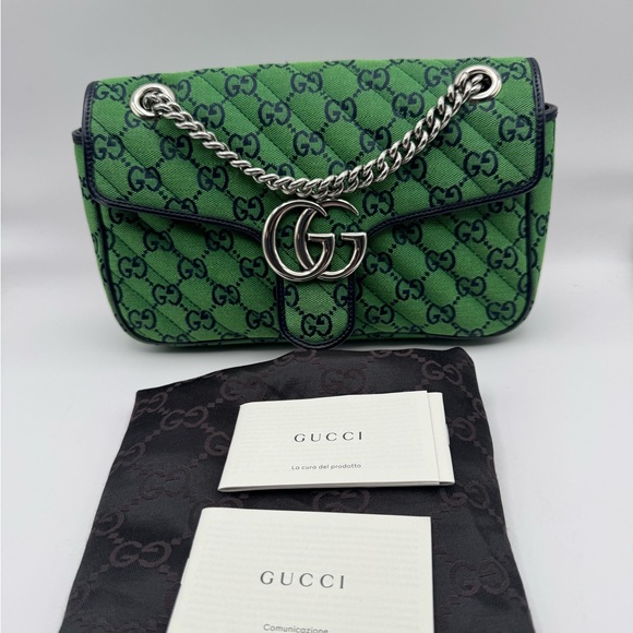 Gucci Handbags - Gucci GG Canvas Small Marmont Matelassê Shoulder bag.